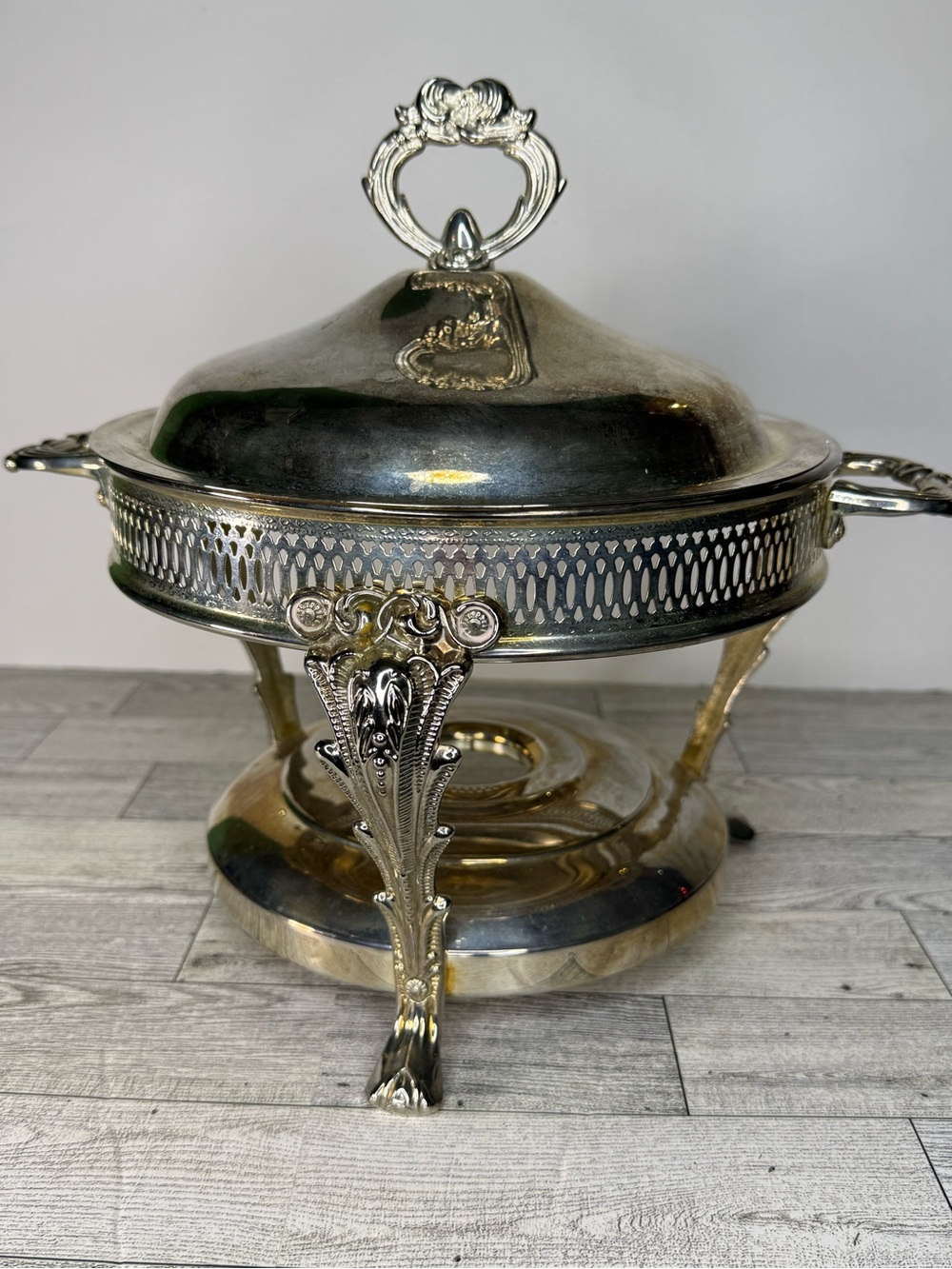 vintage silver-plated chafing